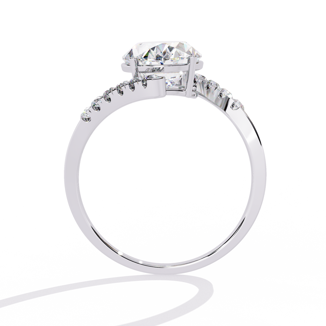 2.25 Carat Embellished Oval Ring