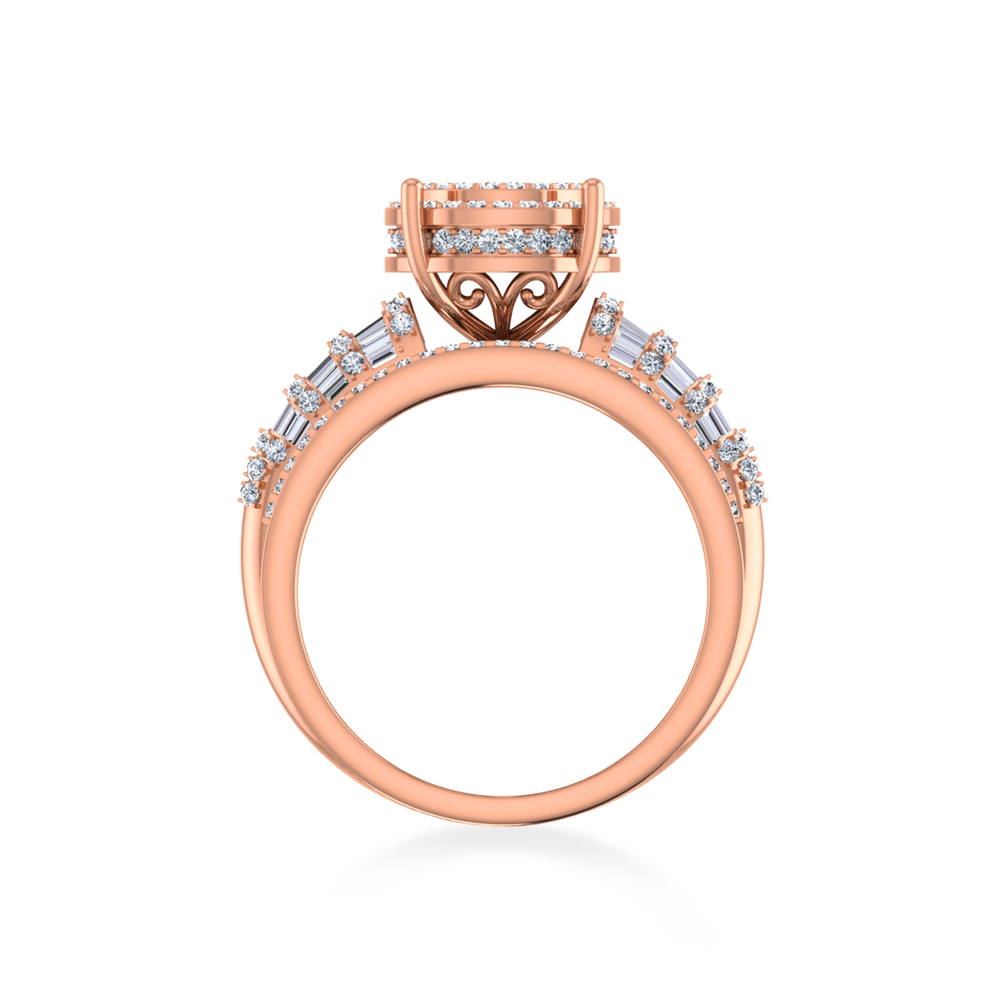 Round Pavé Lab-Grown Diamond Statement Ring