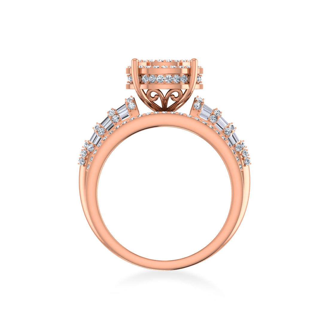 Round Pavé Lab-Grown Diamond Statement Ring
