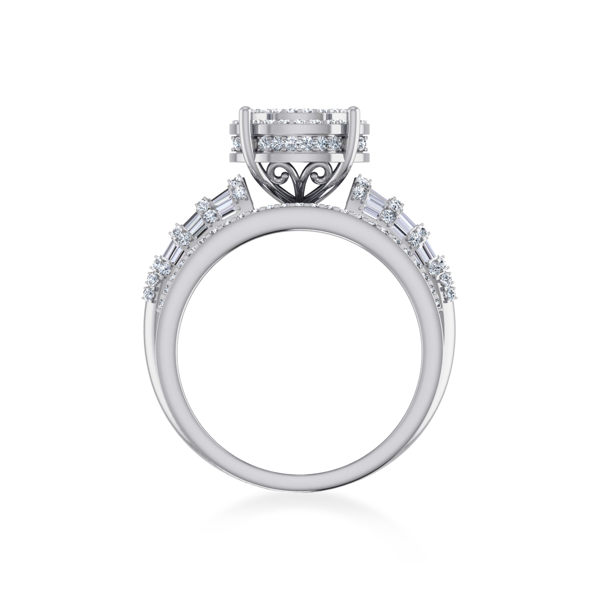 Round Pavé Lab-Grown Diamond Statement Ring