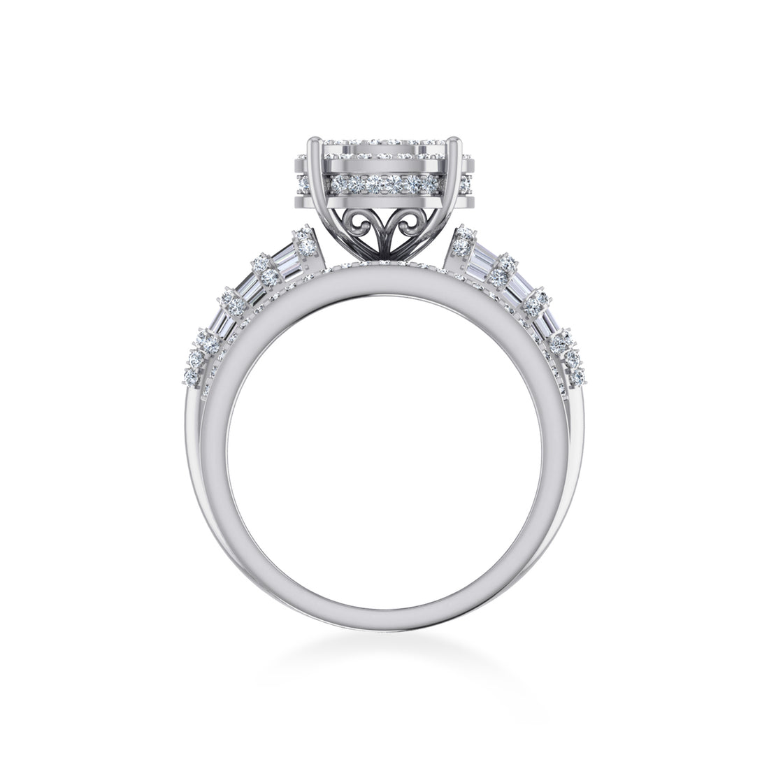 Round Pavé Lab-Grown Diamond Statement Ring