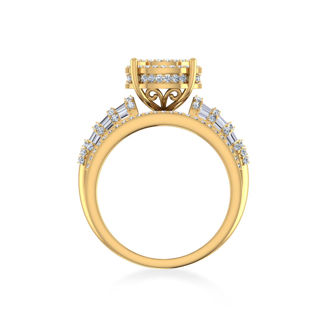 Round Pavé Lab-Grown Diamond Statement Ring