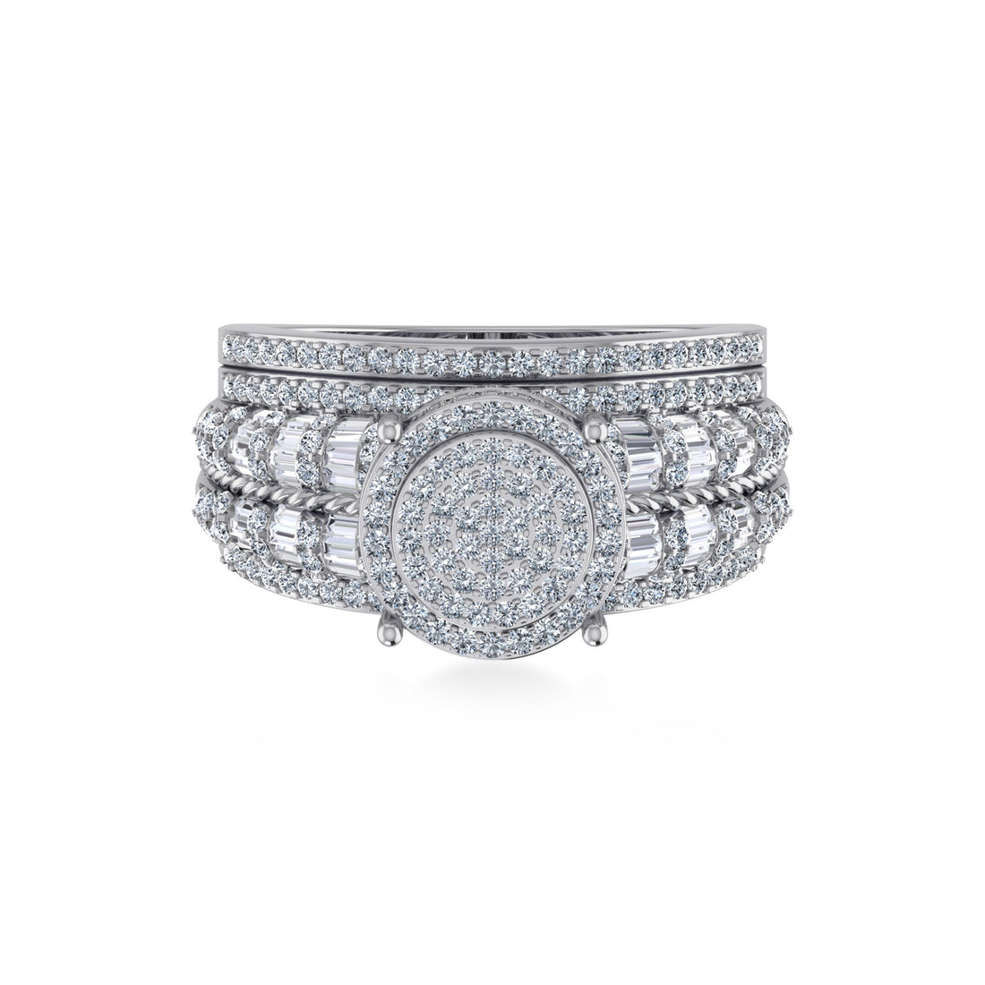 Round Pavé Lab-Grown Diamond Statement Ring