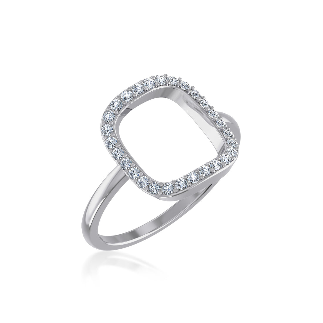 Lab Grown Halo Ring – Modern Cushion Style
