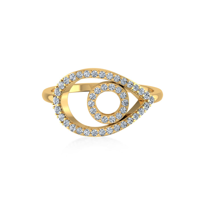 Lab Grown Diamond Evil Eye Ring