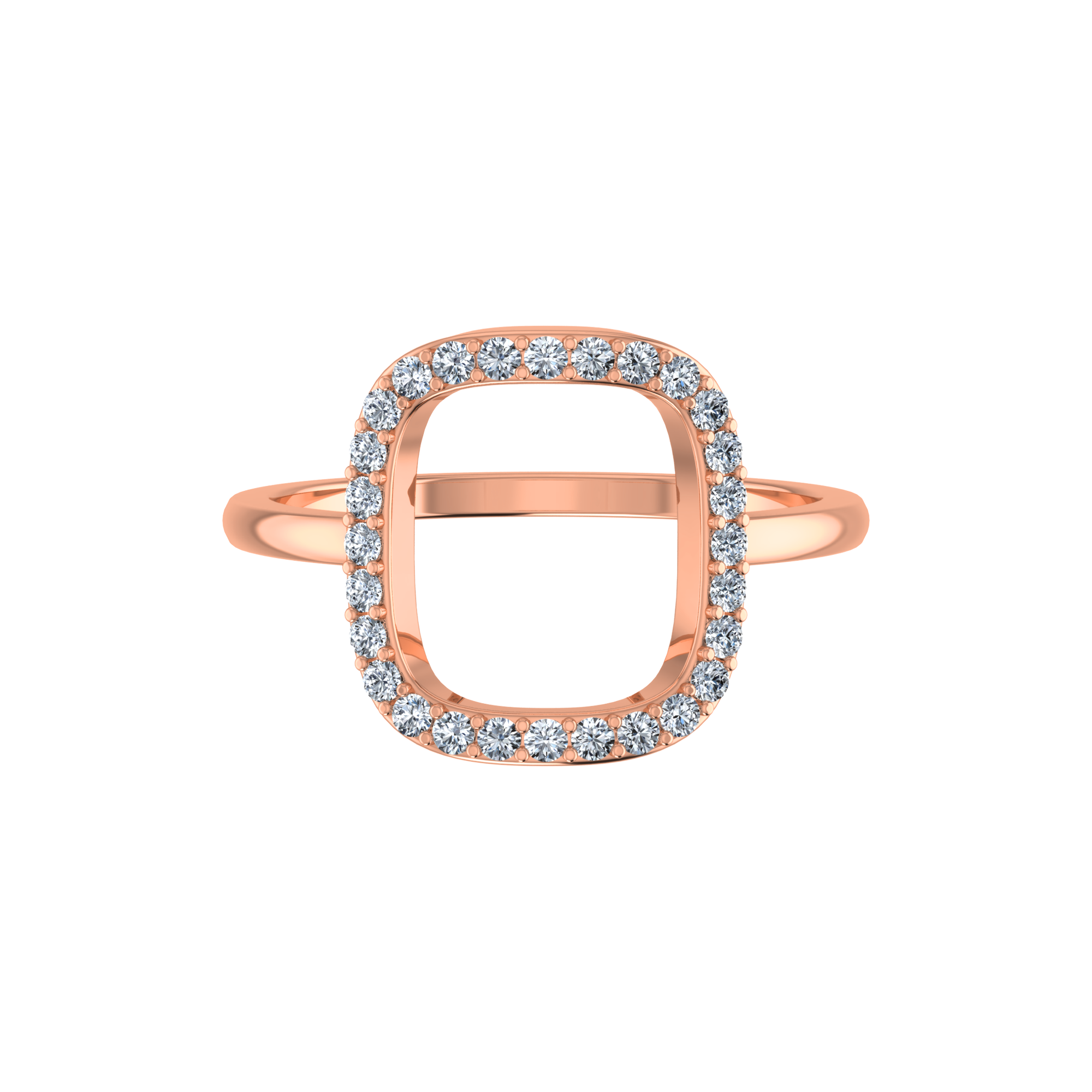 Lab Grown Halo Ring – Modern Cushion Style