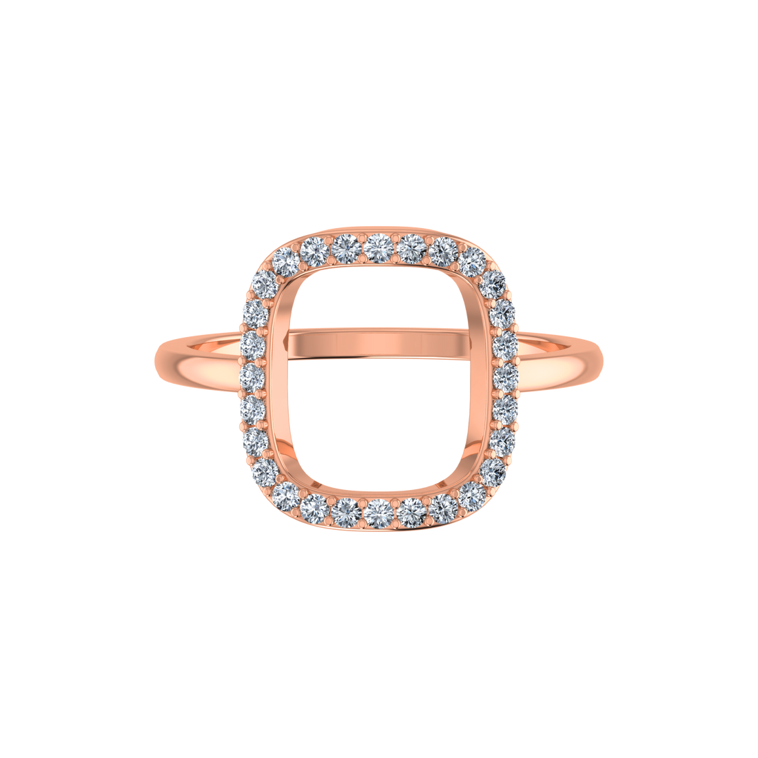 Lab Grown Halo Ring – Modern Cushion Style