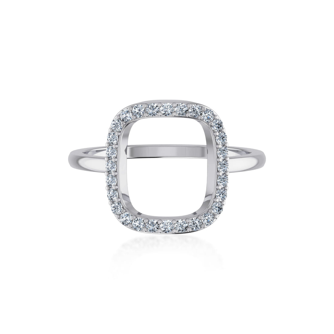 Lab Grown Halo Ring – Modern Cushion Style
