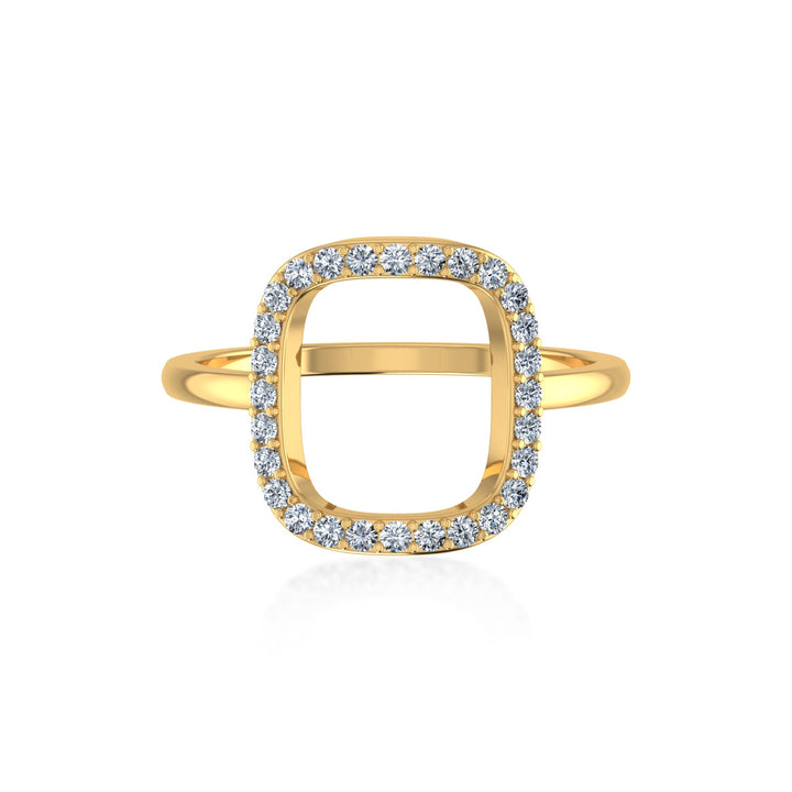 Lab Grown Halo Ring – Modern Cushion Style