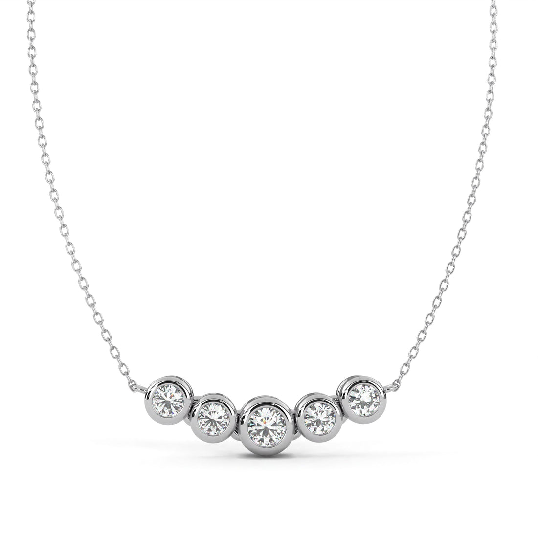 Radiance Solitaire Diamond Pendant in 925 Silver