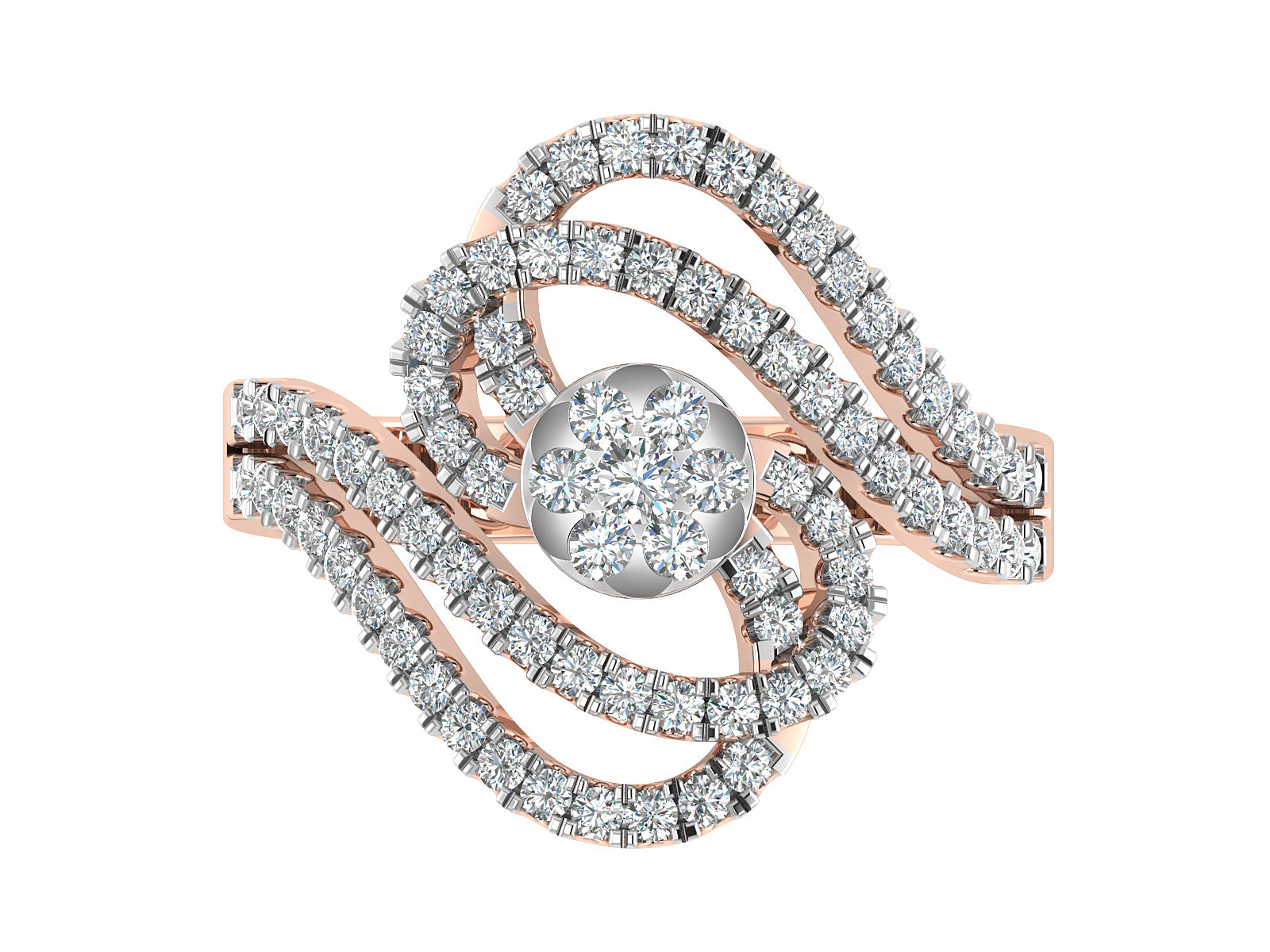 Radiant Aura Lab Created Diamond Ring 4