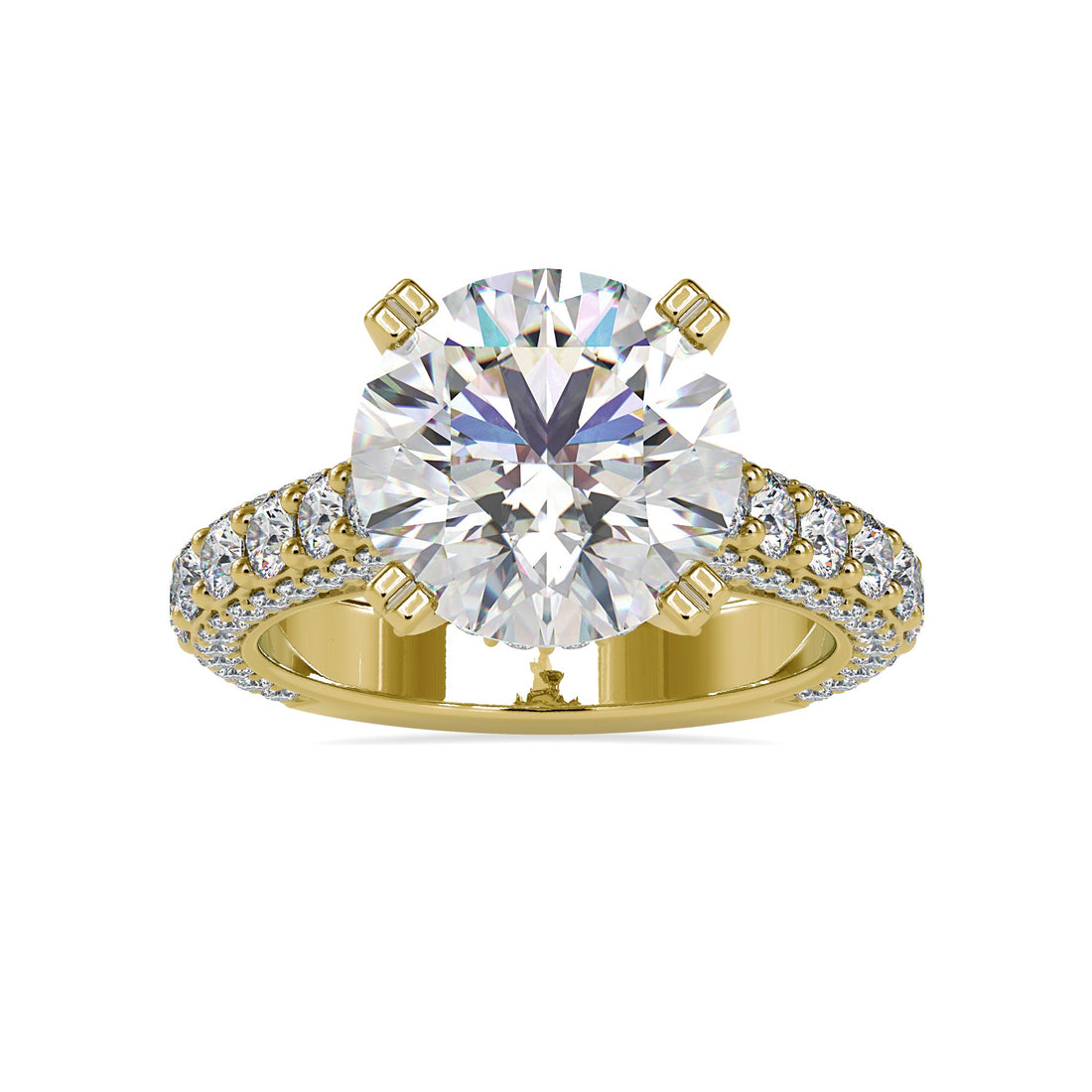 Radiant Blossoming Round Diamond Ring
