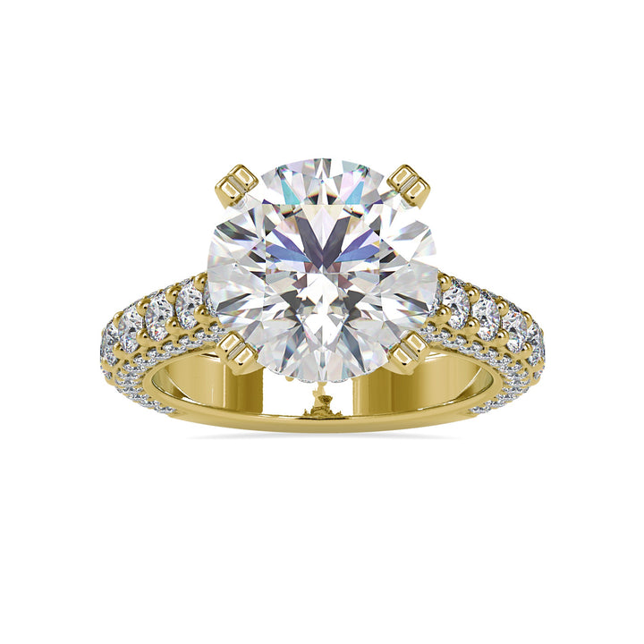 Radiant Blossoming Round Diamond Ring