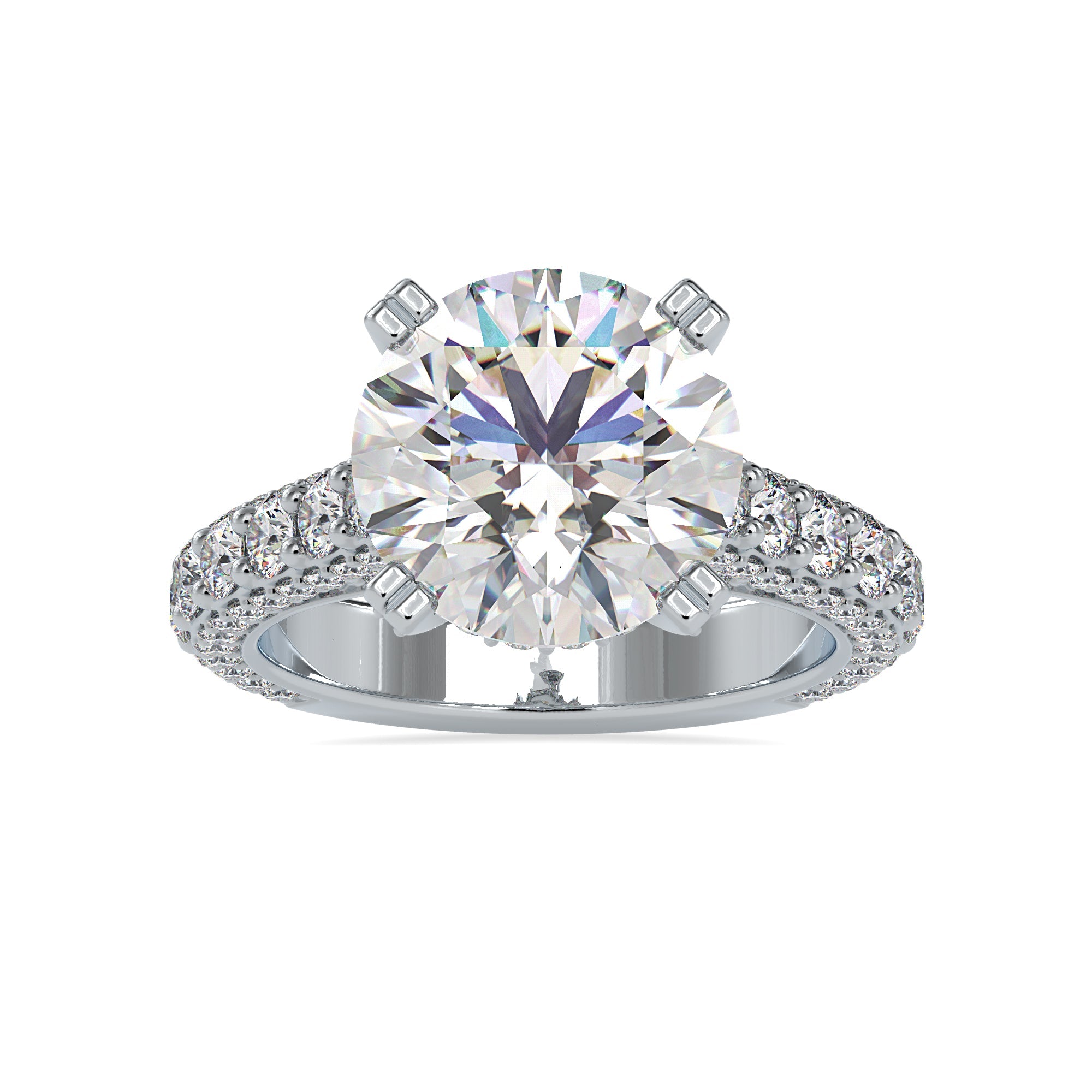Radiant Blossoming Round Diamond Ring 4