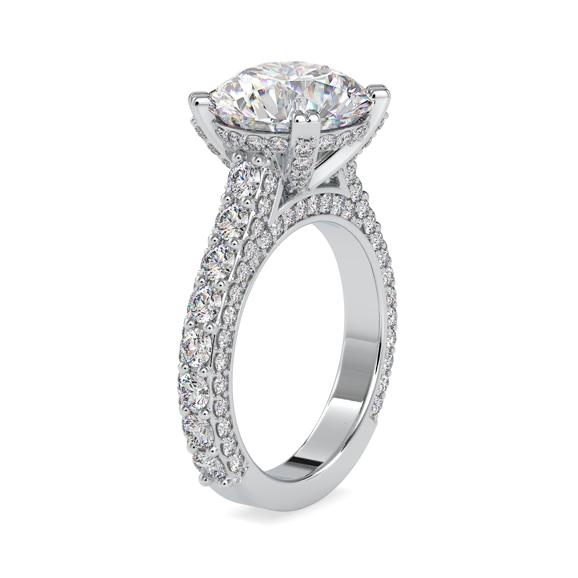 Radiant Blossoming Round Diamond Ring 5
