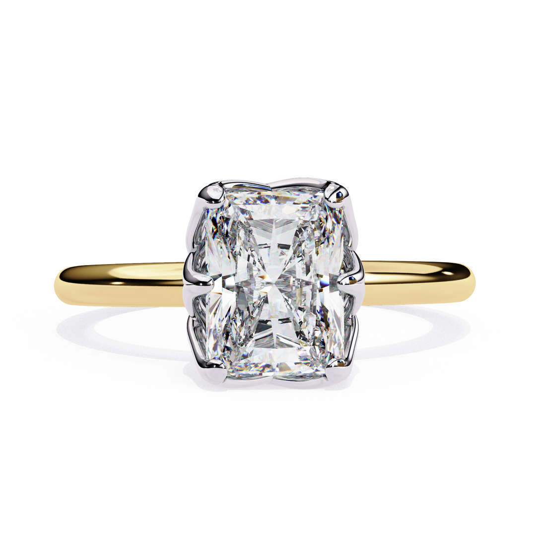 Radiant Cut Lab Grown Solitaire Engagement Ring