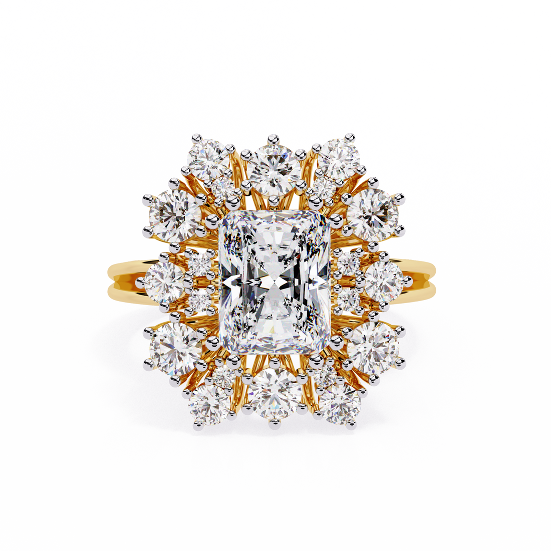 Radiant Intertwine Diamond Ring