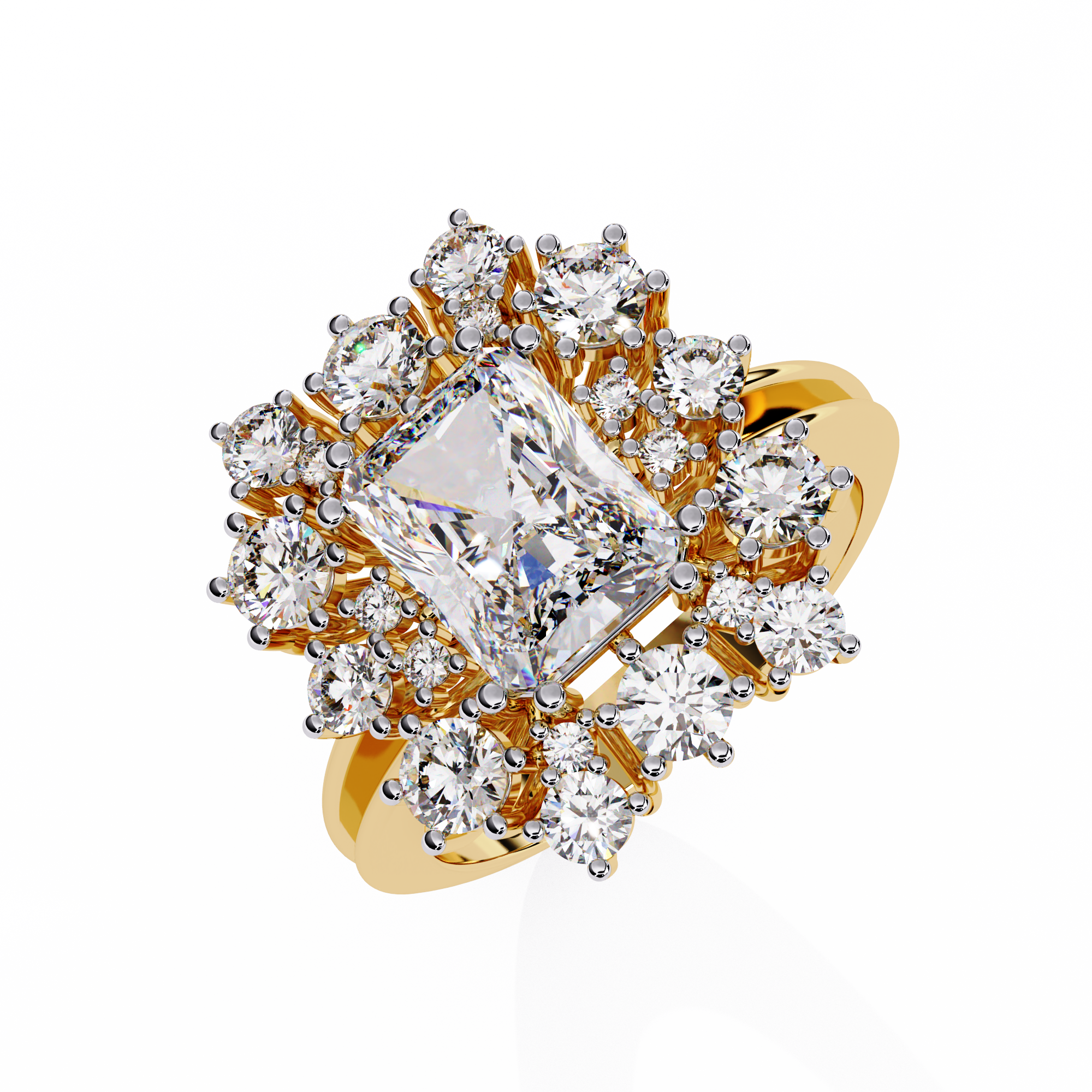 Radiant Intertwine Diamond Ring 2