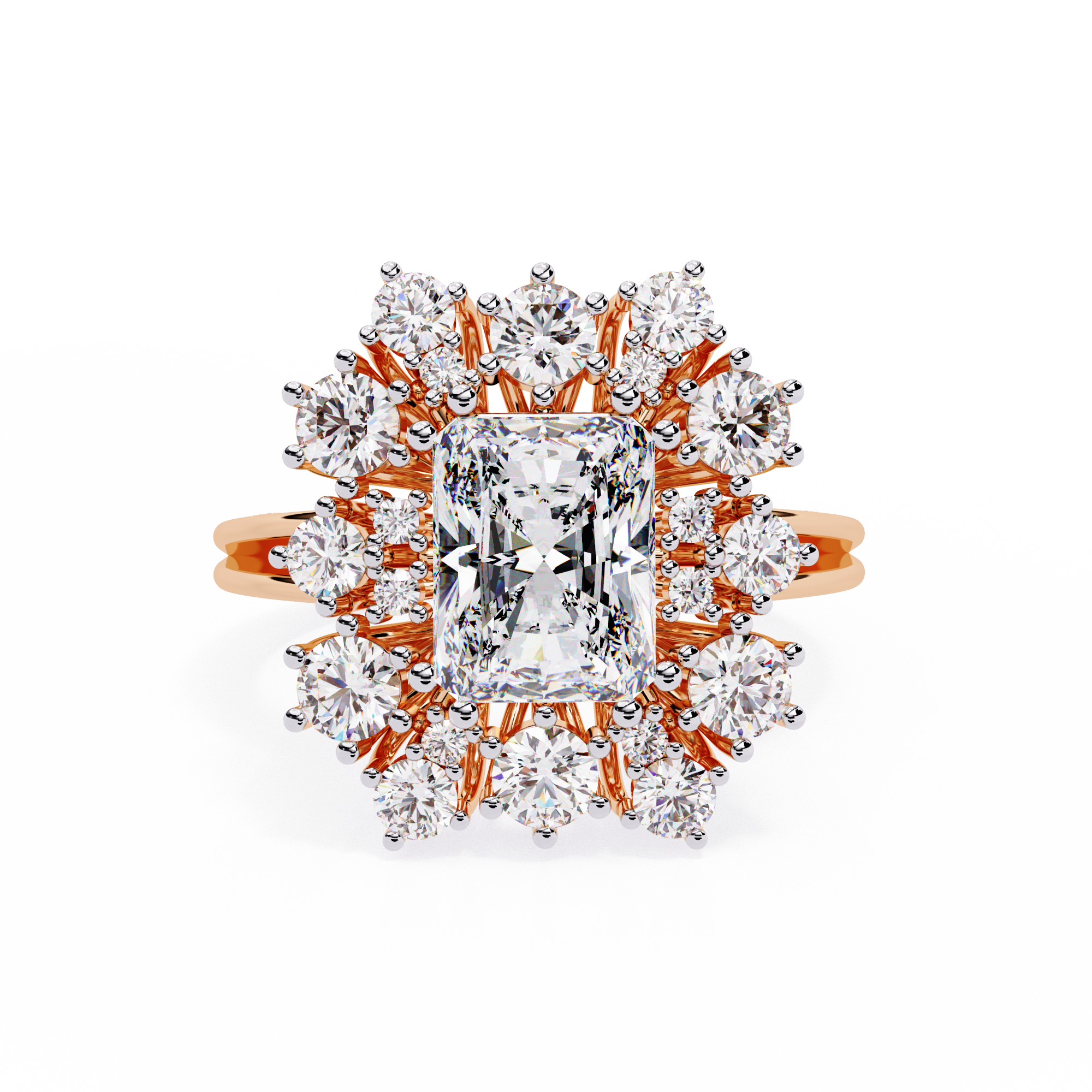 Radiant Intertwine Diamond Ring 6