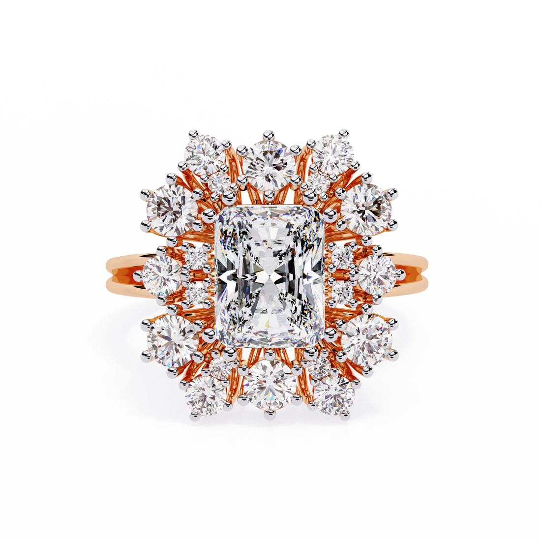 Radiant Intertwine Diamond Ring 6