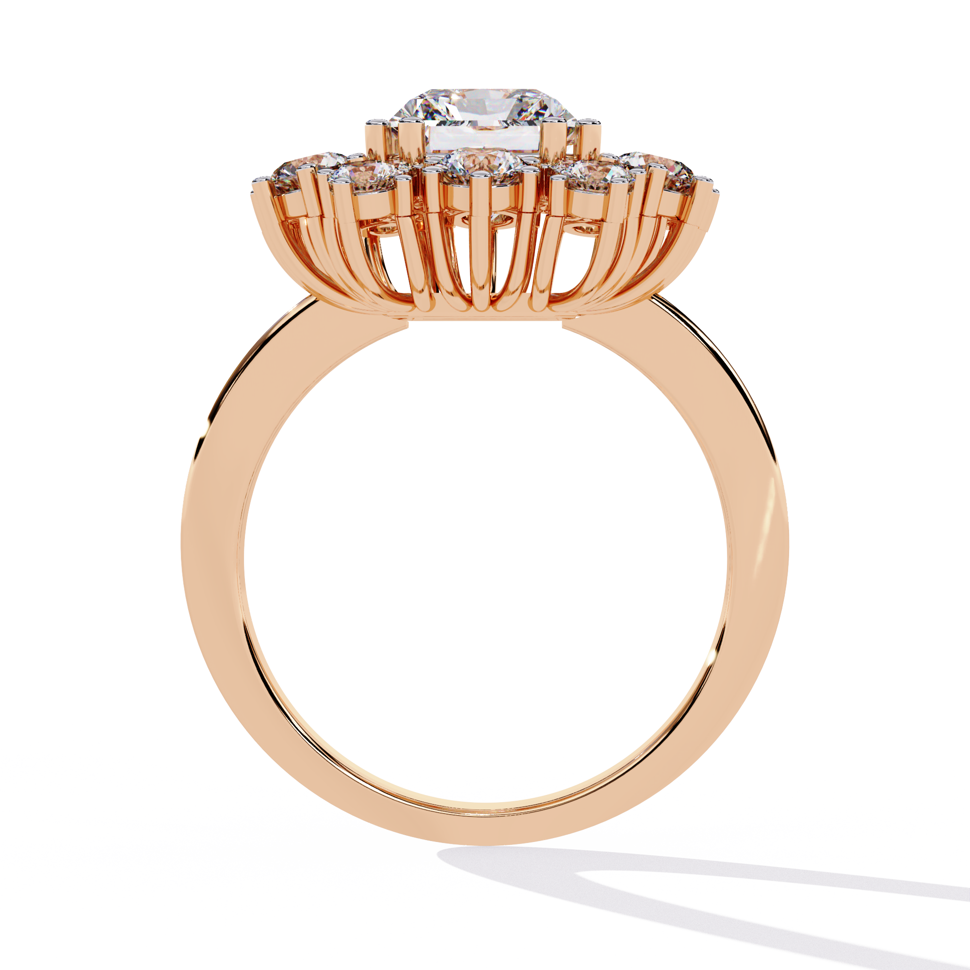 Radiant Intertwine Diamond Ring 7