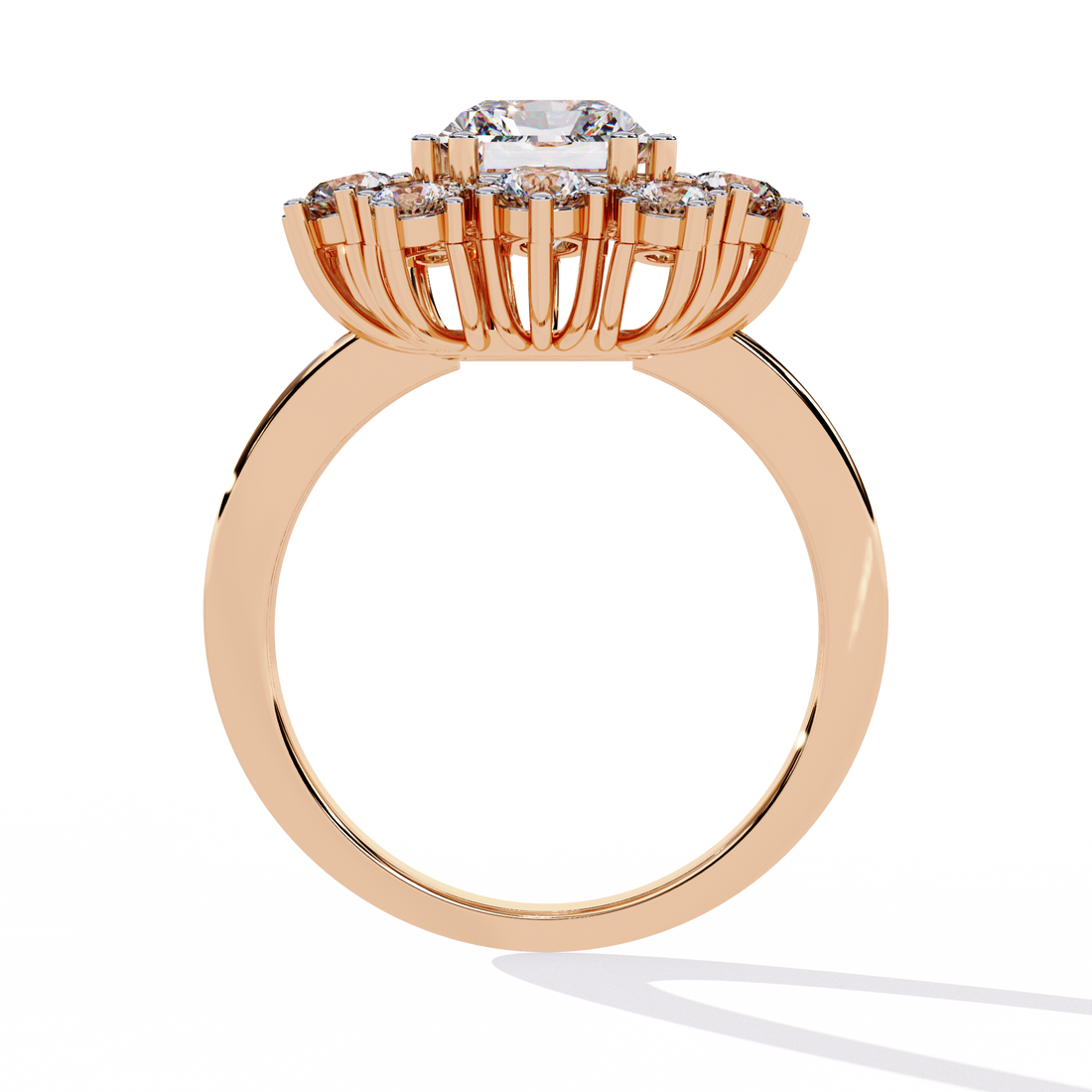 Radiant Intertwine Diamond Ring 7