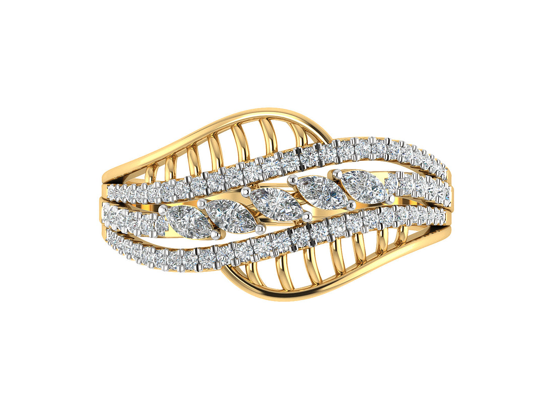 Radiant Petals Diamond Ring