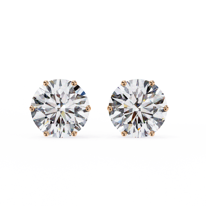 2.60 Carats Classic Round Studs
