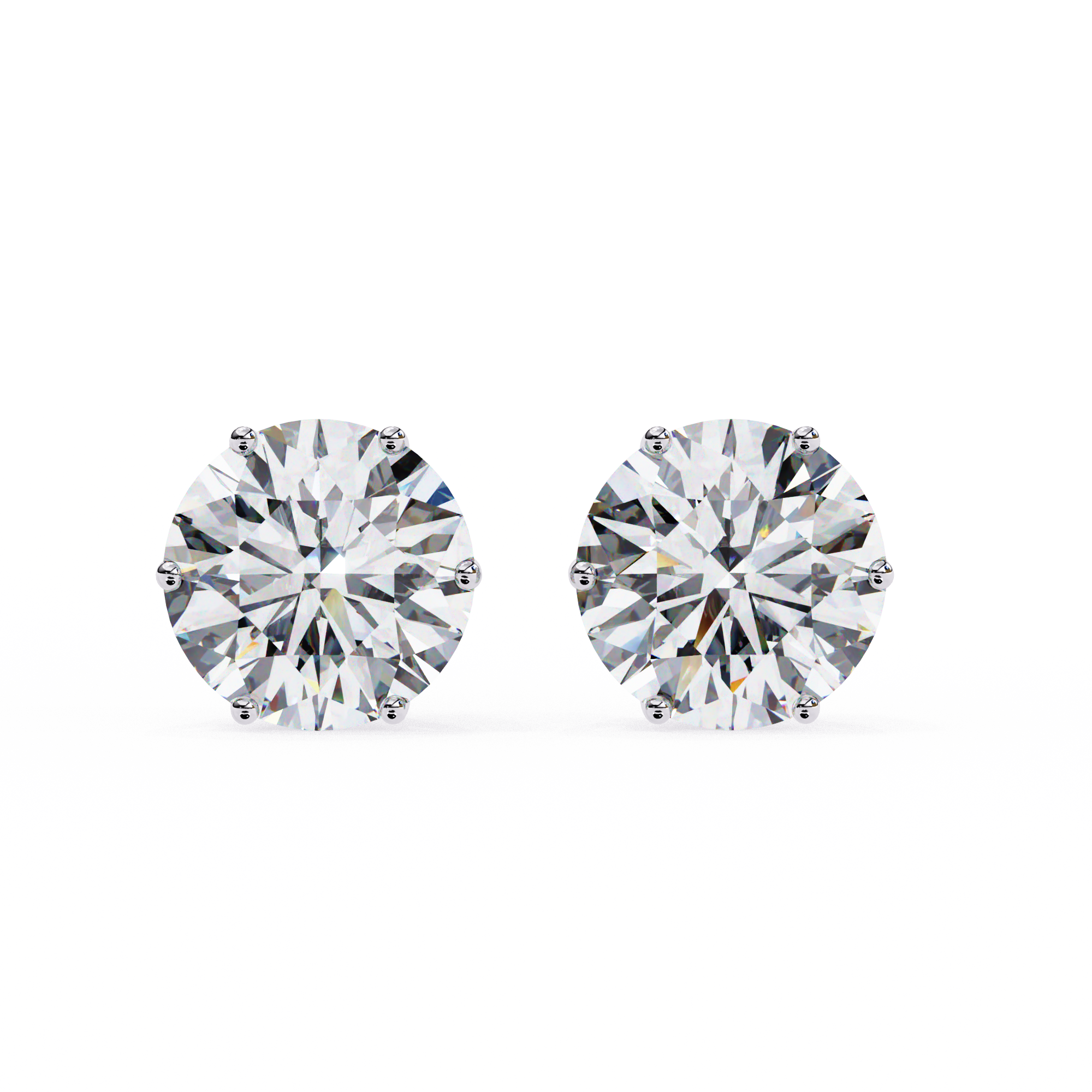 2.60 Carats Classic Round Studs