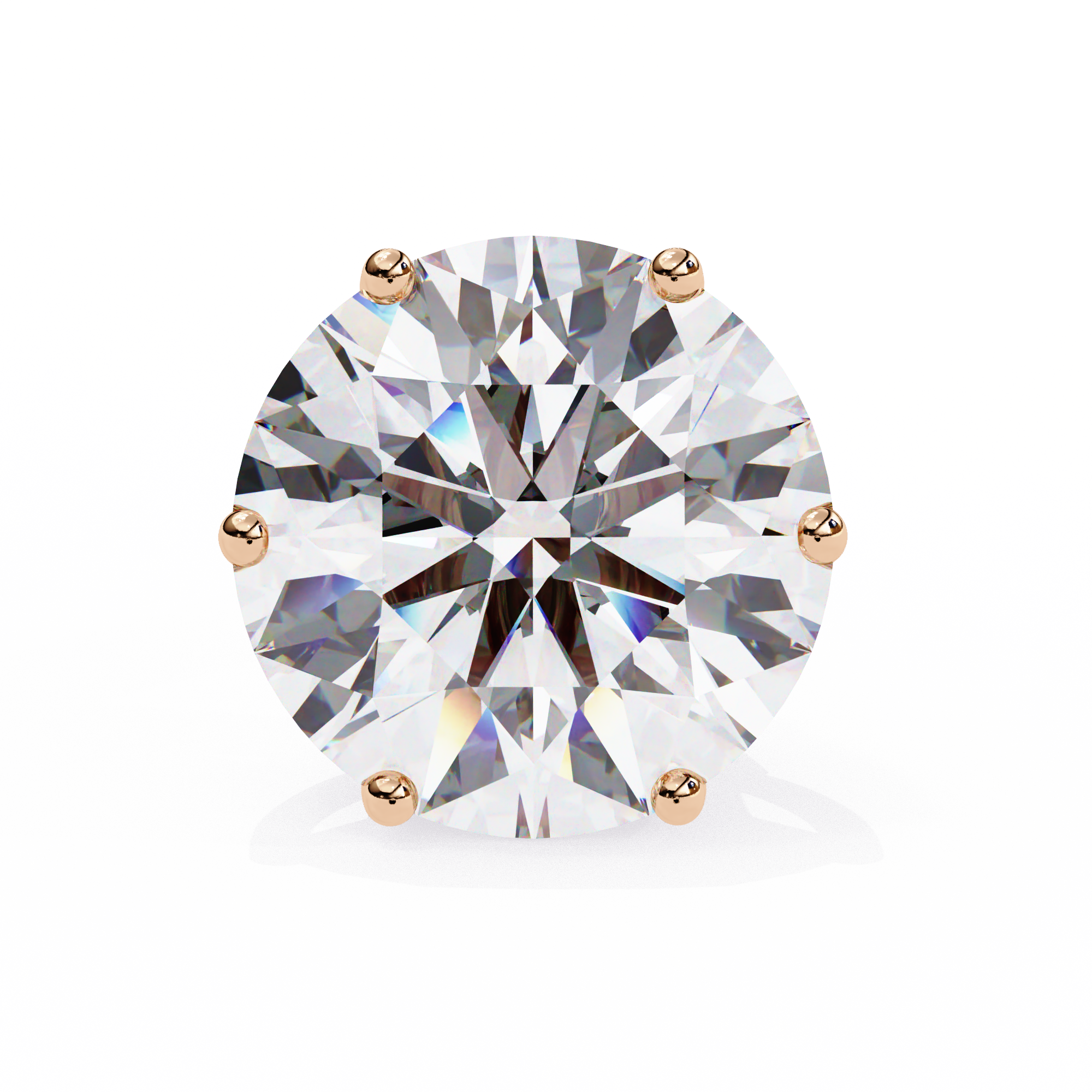 2.60 Carats Classic Round Studs