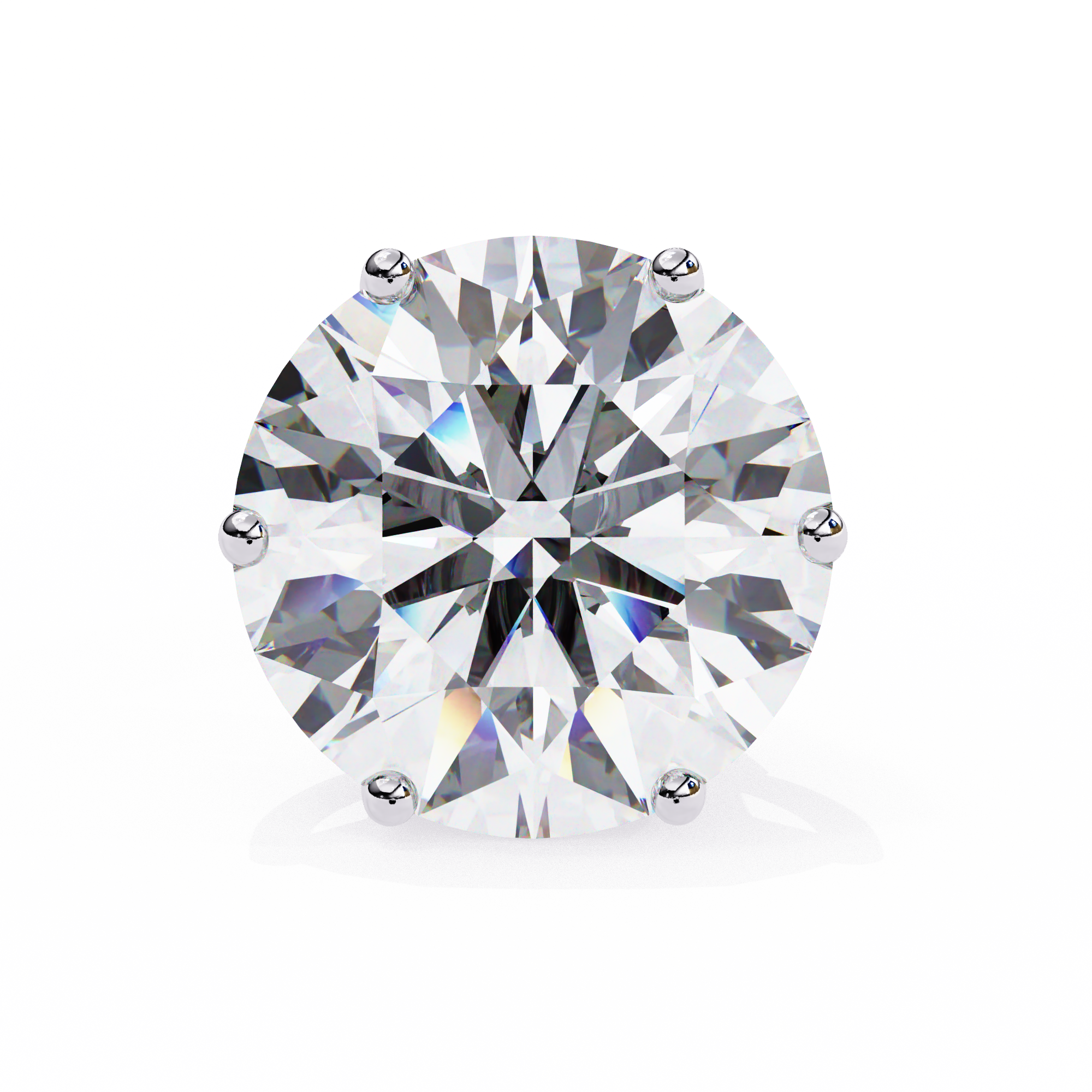 2.60 Carats Classic Round Studs