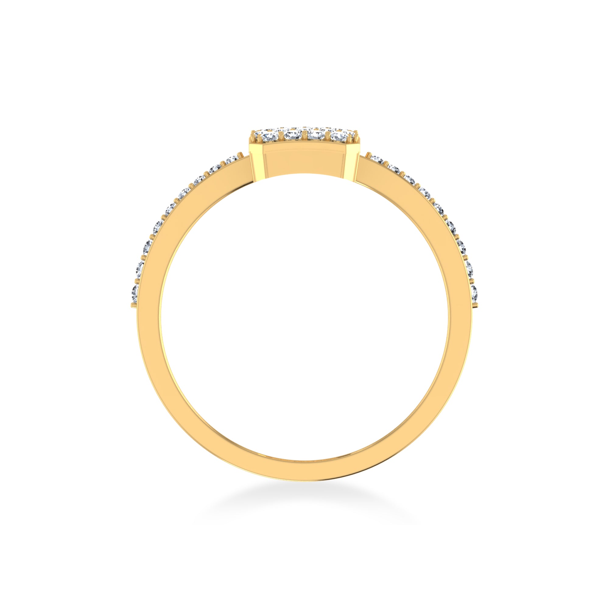 Rectangular Cluster Lab-Grown Diamond Ring3