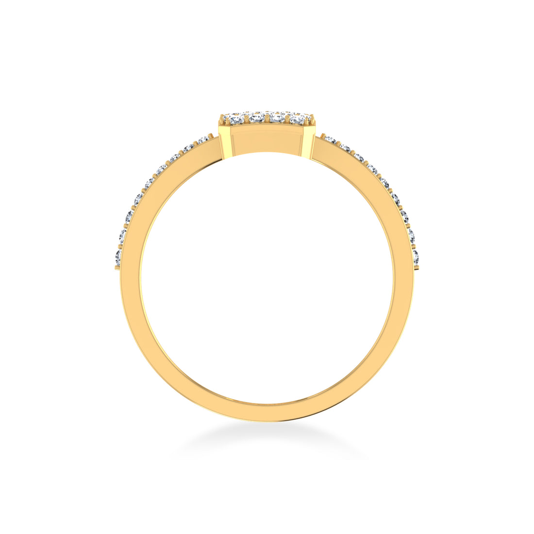 Rectangular Cluster Lab-Grown Diamond Ring3