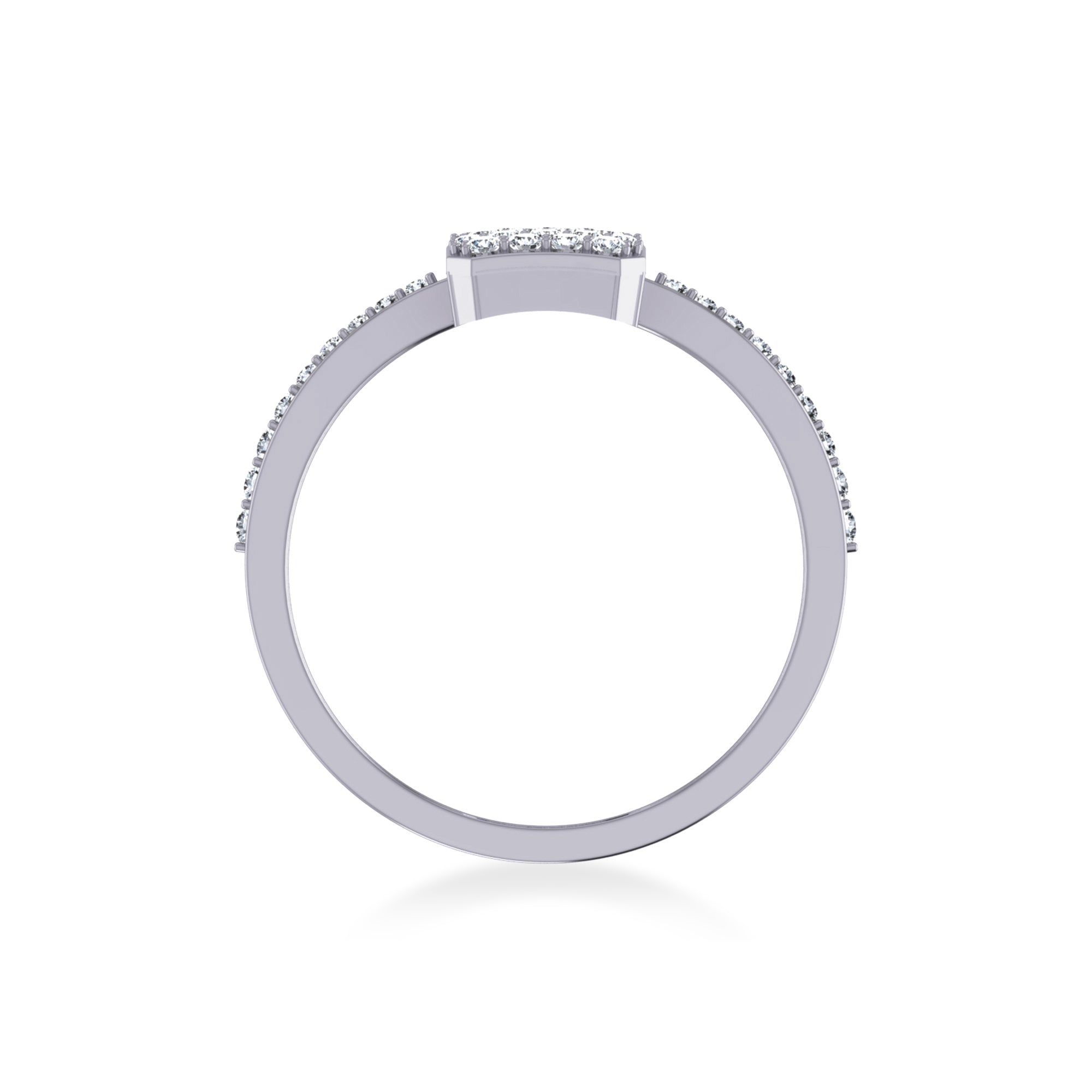 Rectangular Cluster Lab-Grown Diamond Ring9