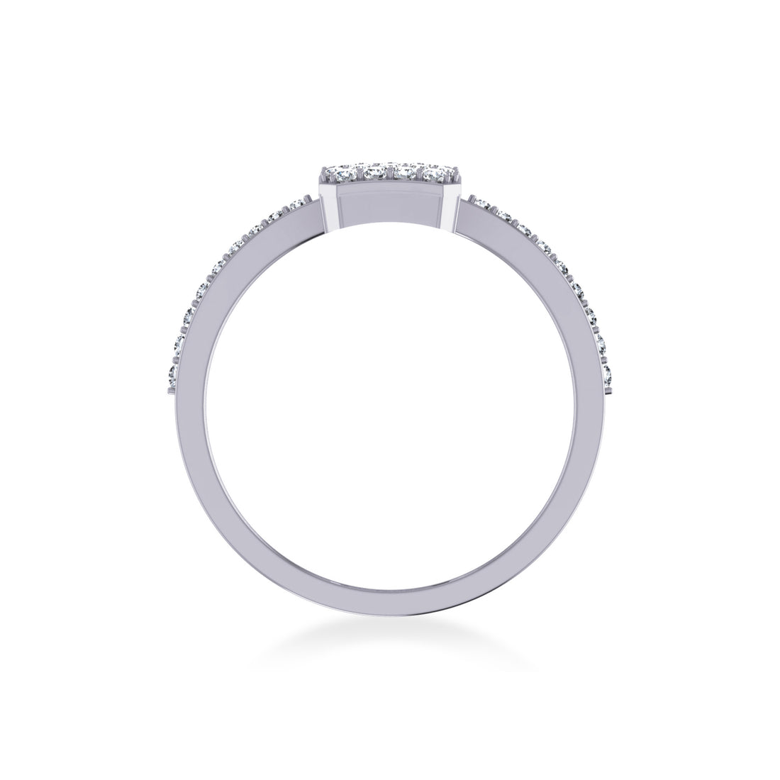 Rectangular Cluster Lab-Grown Diamond Ring9