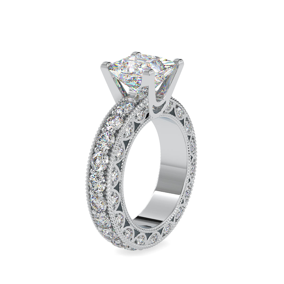 Refined Blossom Princess Solitaire Ring 5