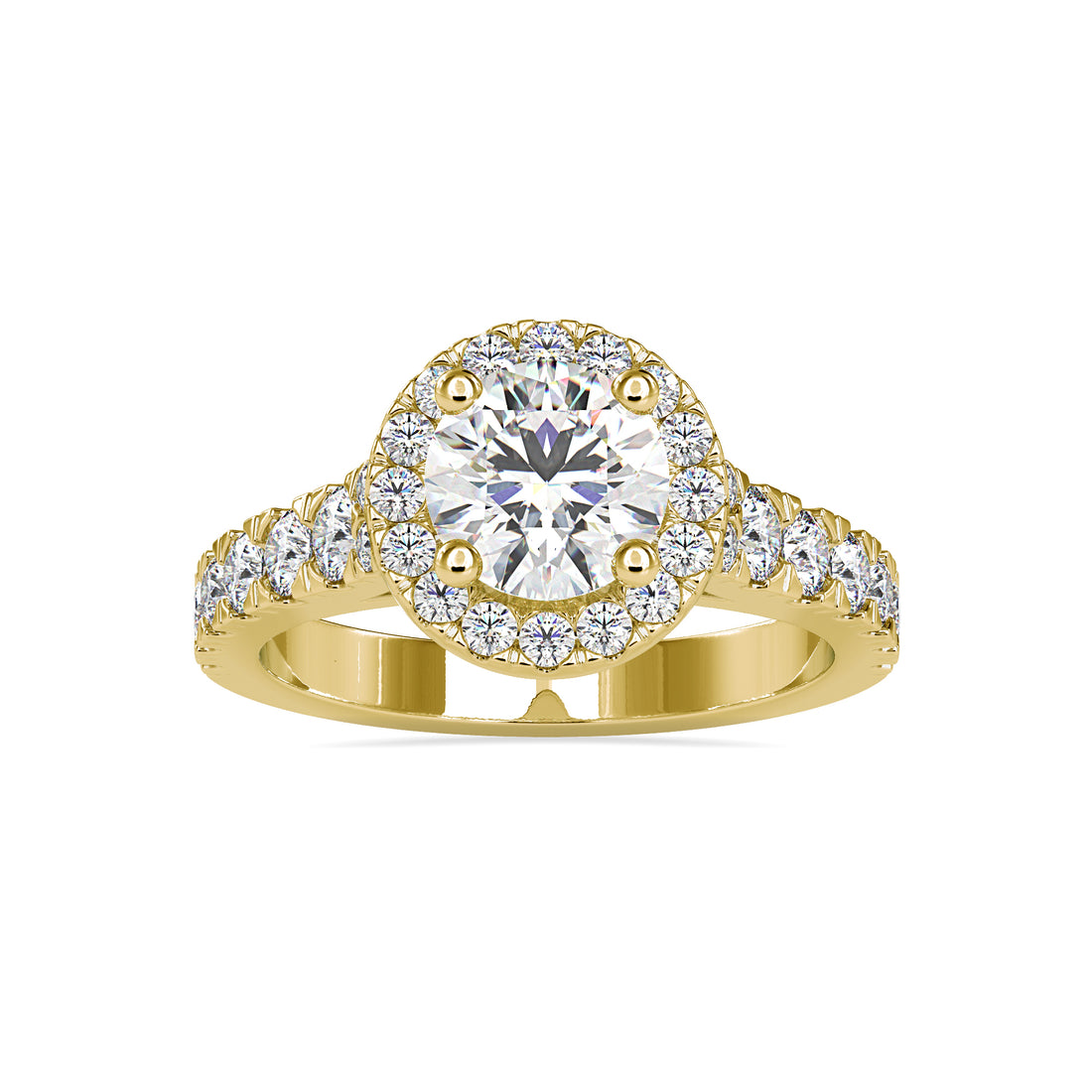 Refined Blossom Solitaire Diamond Ring