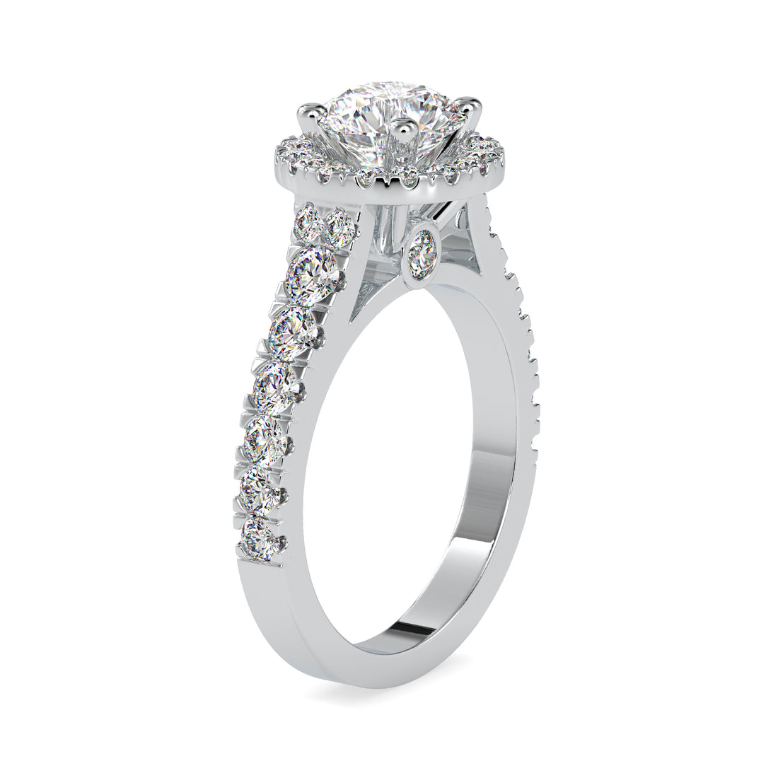 Refined Blossom Solitaire Diamond Ring 7