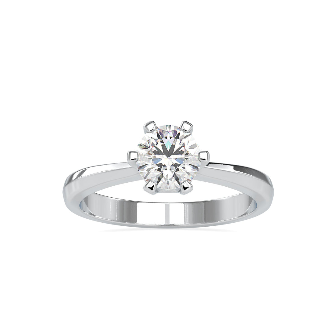 Refined Solitaire Diamond Ring 4