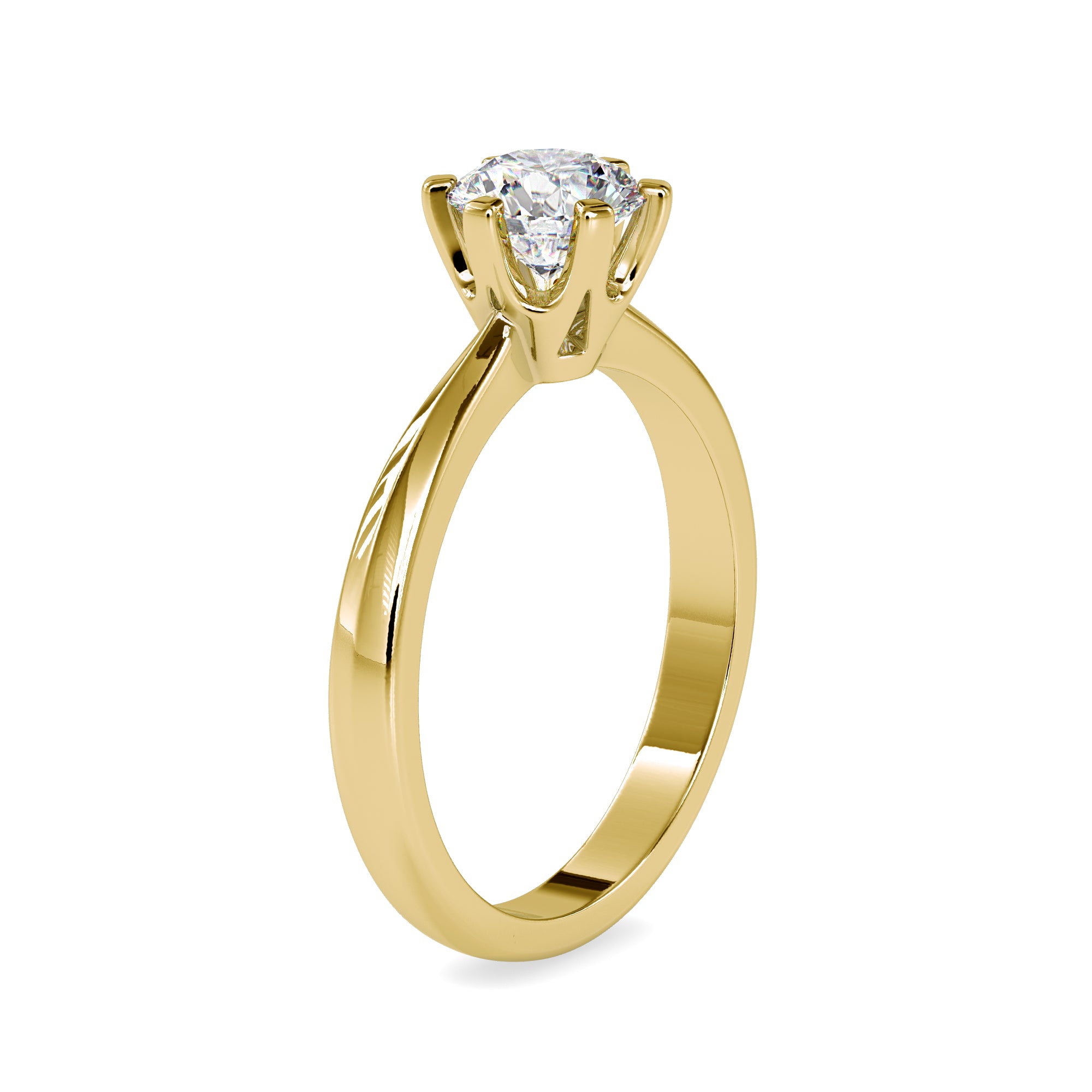 Refined Solitaire Diamond Ring 6