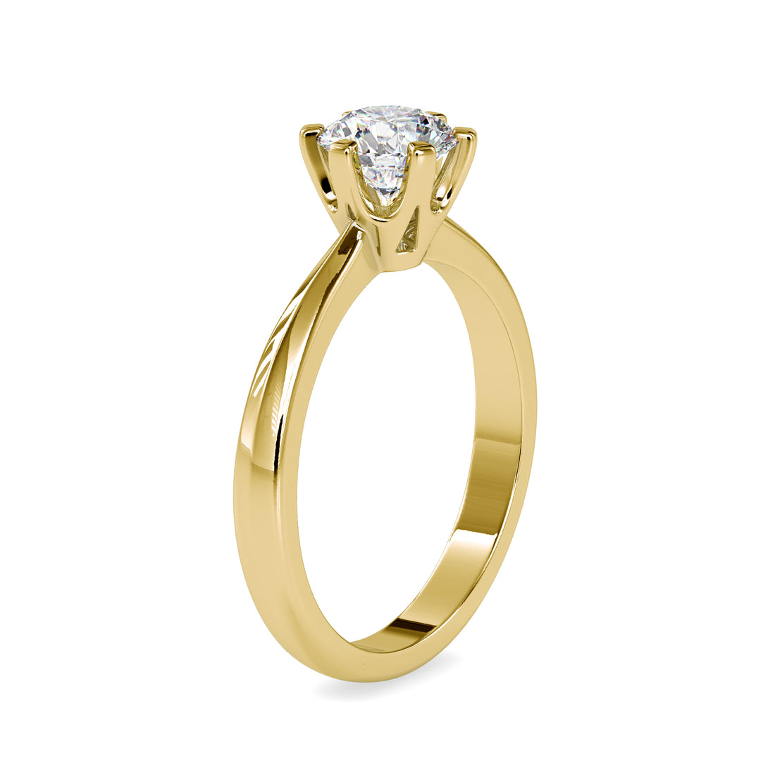 Refined Solitaire Diamond Ring 6
