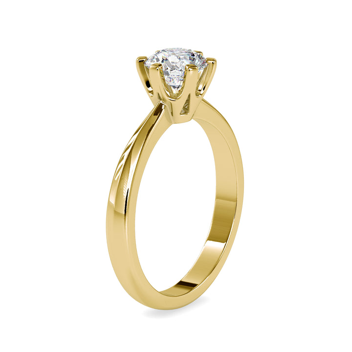 Refined Solitaire Diamond Ring 6