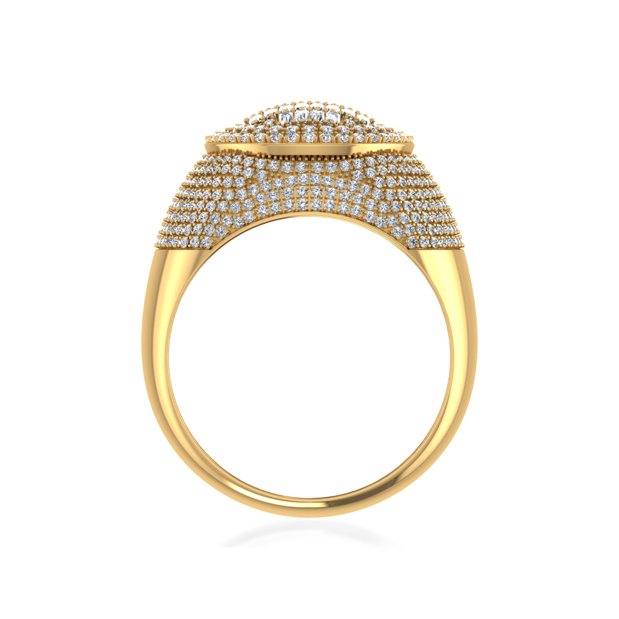 Regal Men’s Lab Diamond Band – Bold Cluster Design 3