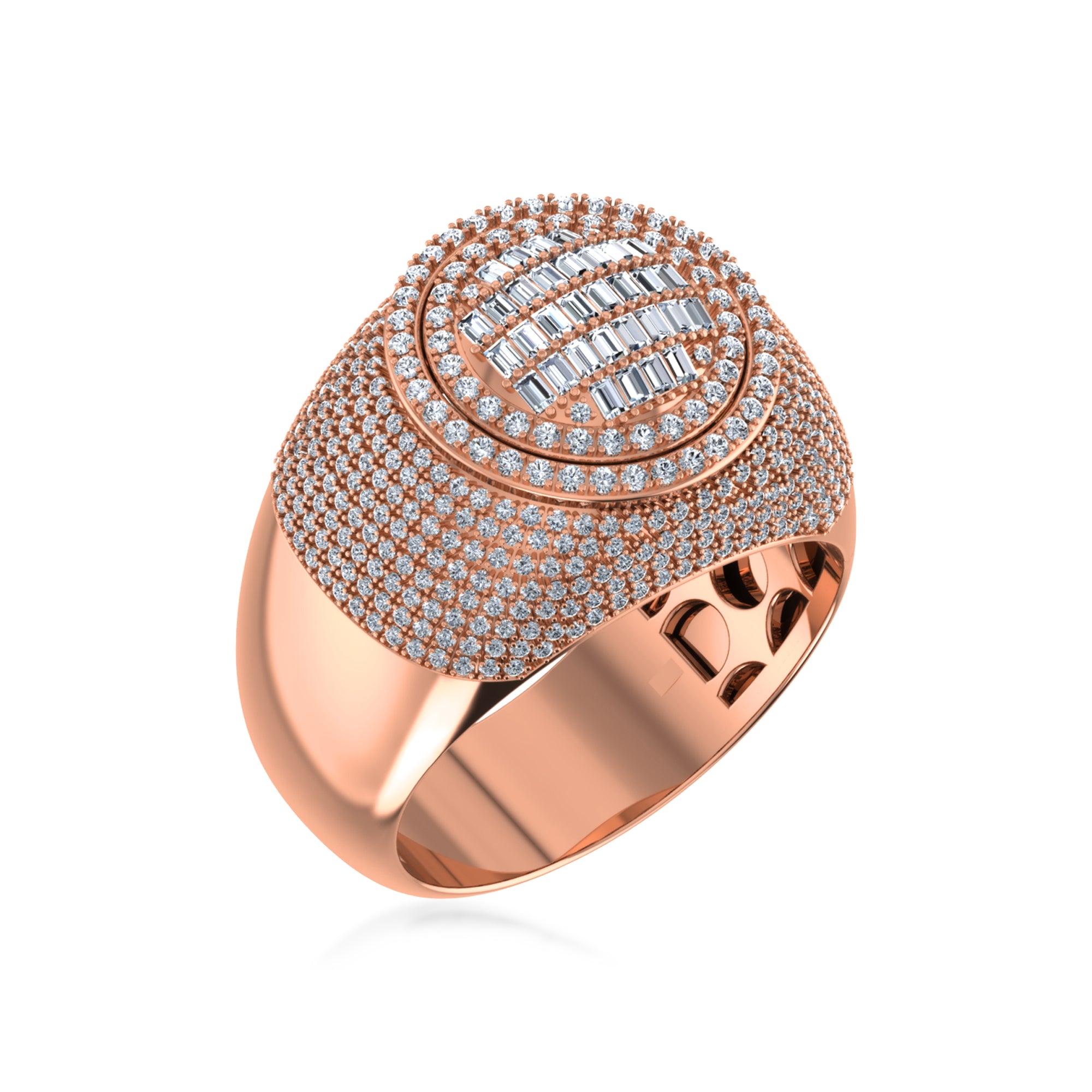 Regal Men’s Lab Diamond Band – Bold Cluster Design 5