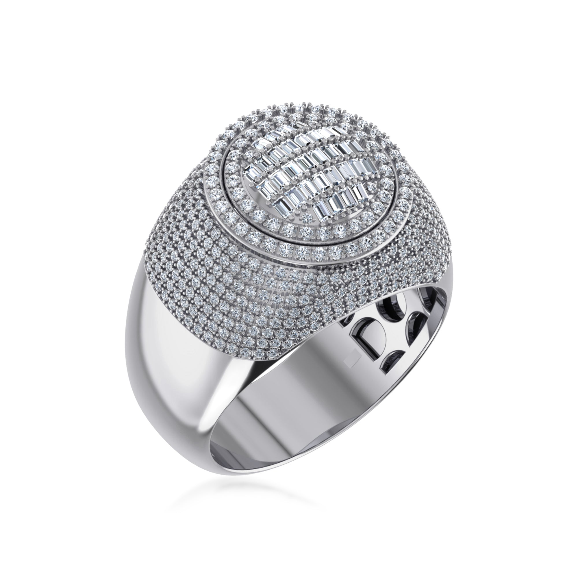 Regal Men’s Lab Diamond Band – Bold Cluster Design8 