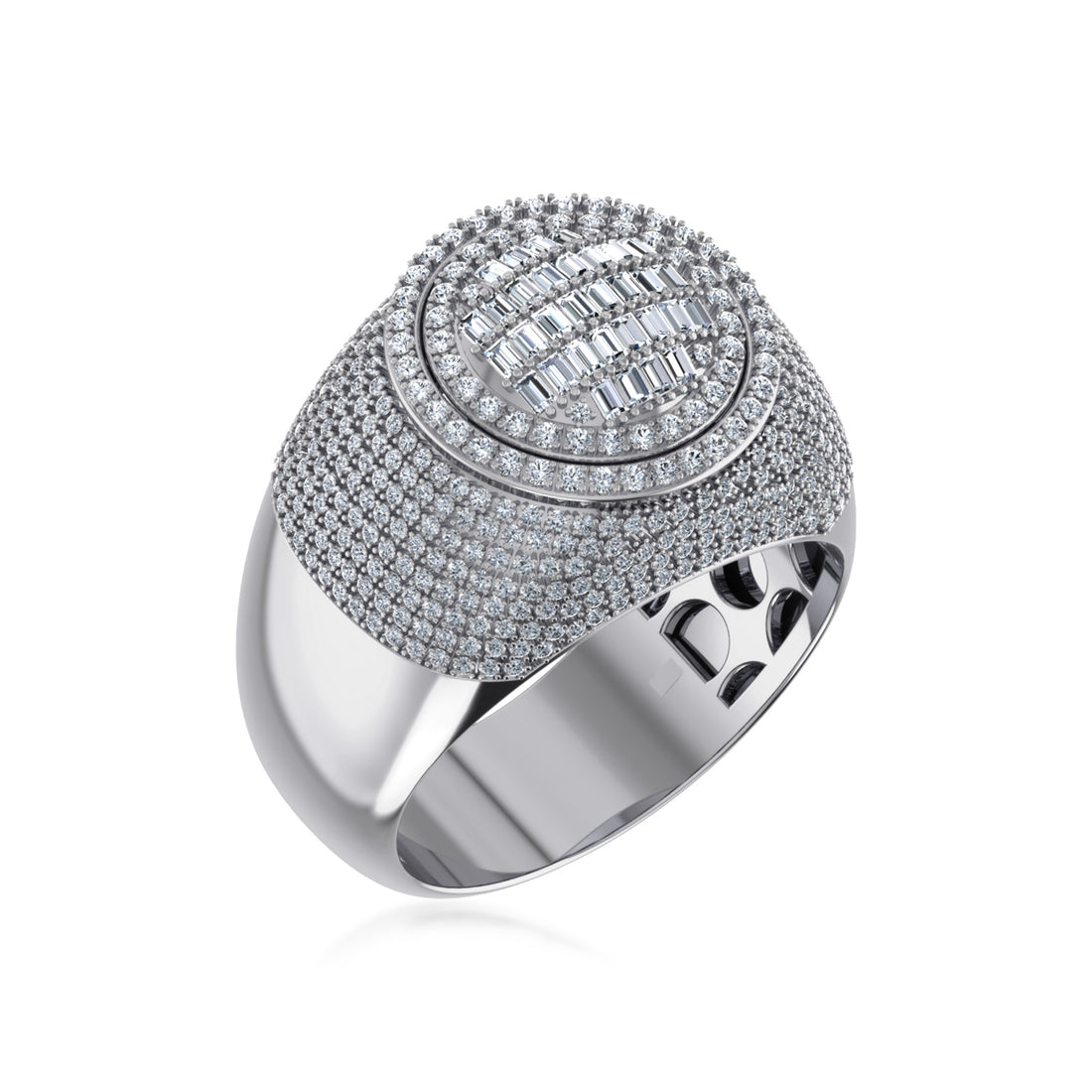 Regal Men’s Lab Diamond Band – Bold Cluster Design8 