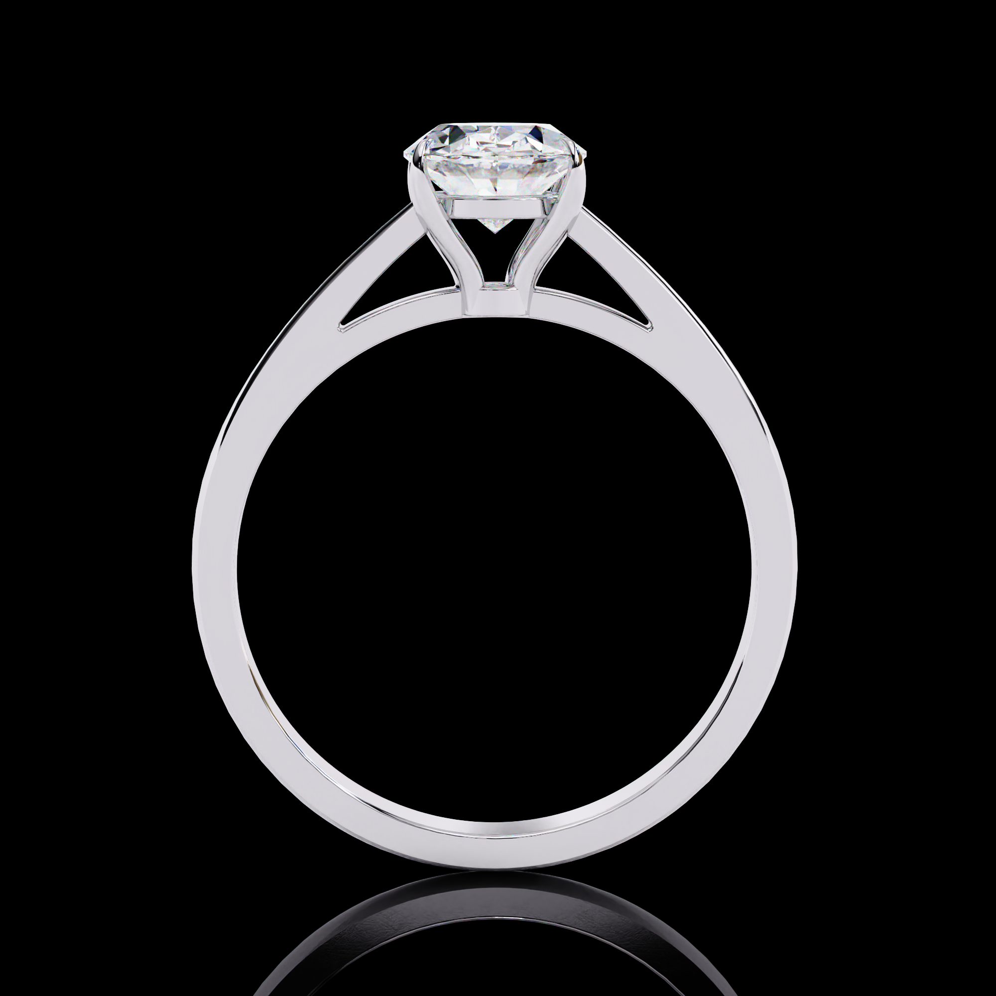 Regal Oval Solitaire Diamond Ring15
