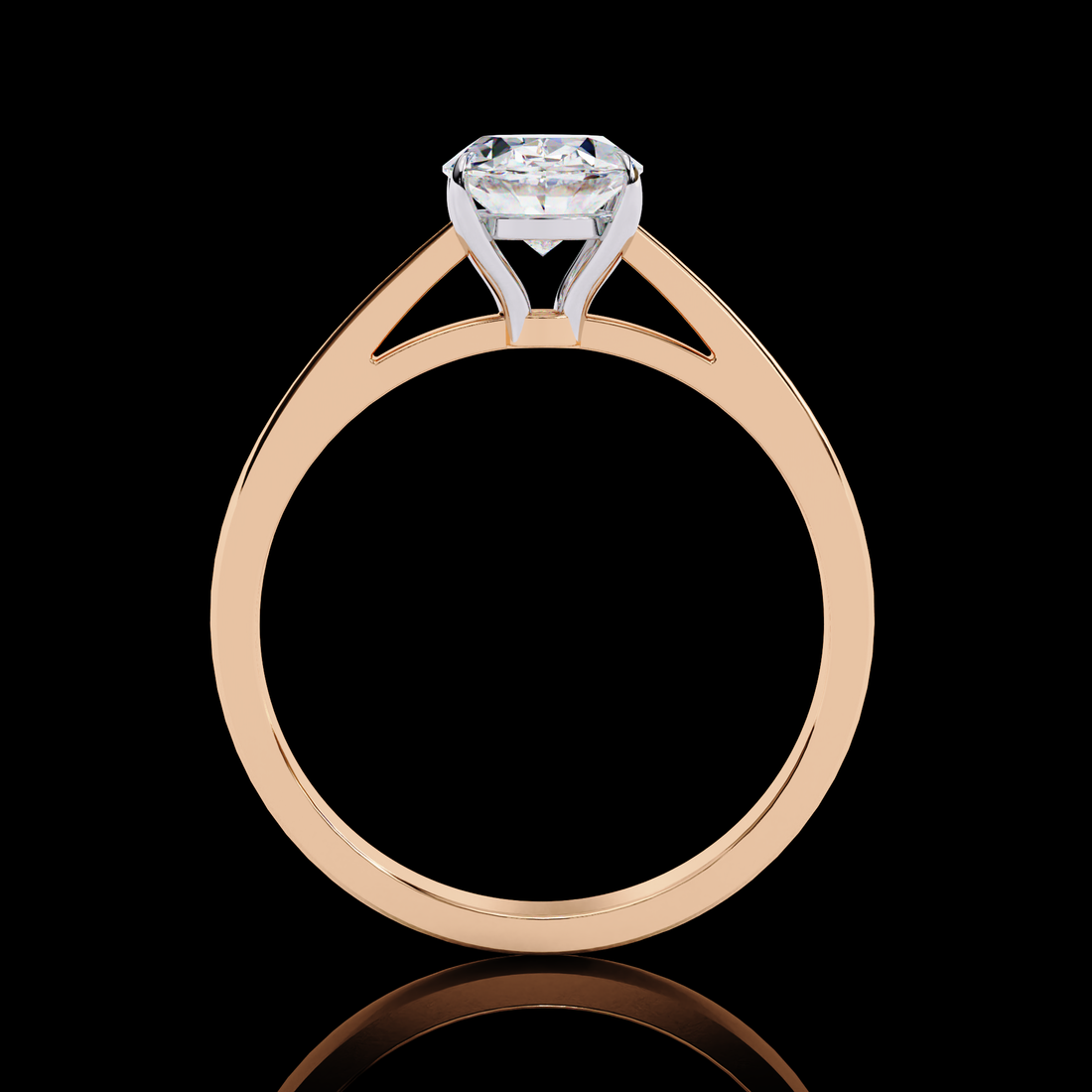 Regal Oval Solitaire Diamond Ring8