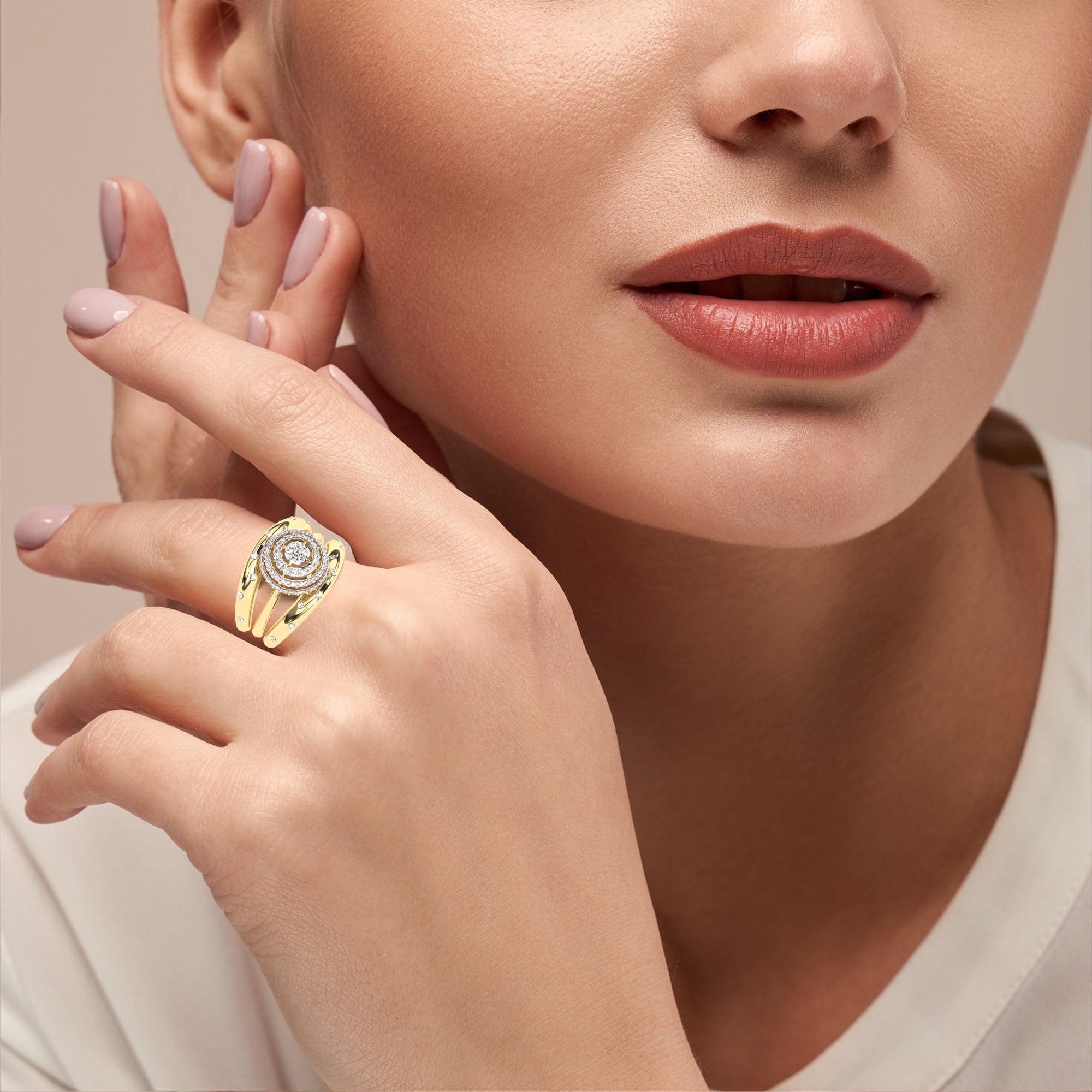 Rising Sun Diamond Ring