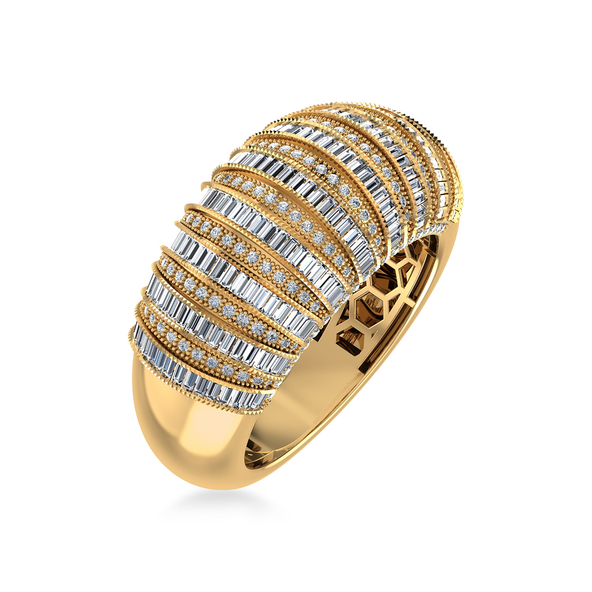 River Flowing Diamond Ring 2